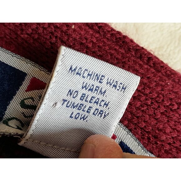 Vintage Mens Size XL Grandpa Chunky Tartan Plaid Heavyweight Warm Golf Cardigan - Picture 7 of 12